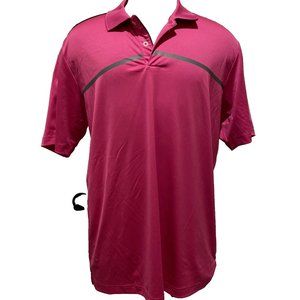 Adidas Puremotion Polo Golf Shirt Men's Size XL Pink Vented CoolMAX